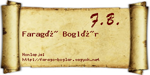 Faragó Boglár névjegykártya